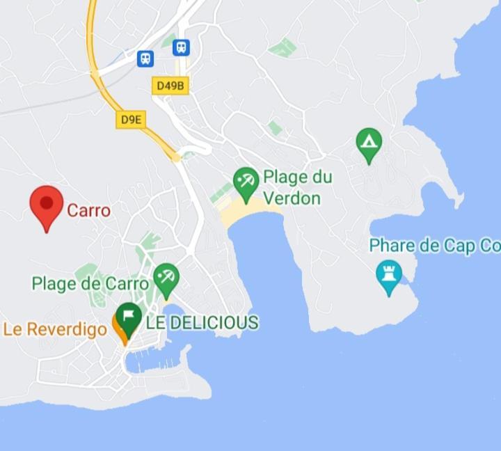 Bel appartement avec terrasse - Plage de Carro à pied Martigues Esterno foto